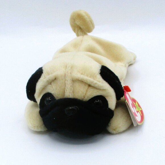 Ty Beanie Baby Pugsly The Pug Dog Plush 1996 Vintage Collectible Stuffed Animal - Picture 2 of 4